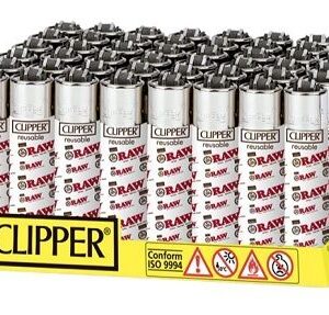 RAW DISPLAY CLIPPER MINI LOGO BLANCO Y ROJO 48 UDS