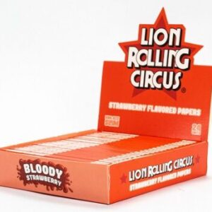 LION ROLLING CIRCUS PAPEL KING SIZE SLIM SABOR BLOODY STRAWBERRY (24UD/DISPLAY-32PAPELES/LIBRILLO)