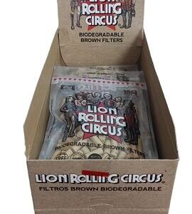 LION ROLLING CIRCUS DISPLAY FILTROS BROWN BIODEGRADABLES (10BOLSAS/120FILTROS)