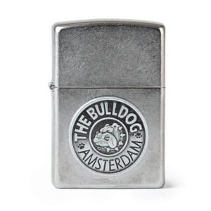 THE BULLDOG ZIPPO EMBOSSED AMSTERDAM
