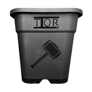 MACETA CUADRADA THOR NEGRA 7L