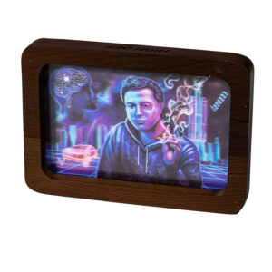 BANDEJA CRISTAL PEQUEÑA 3D SYNDICATE SPACE XHALE (INHALACION ESPACIAL) 18X12CM