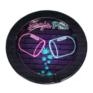 CENICERO METAL REDONDO GANJA PILLS