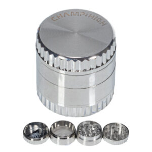CHAMP HIGH GRINDER FLUTED BEZEL PLATA 40MM 4 PARTES