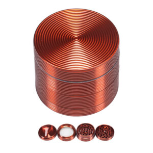 GRINDER METAL ONDAS 40MM 4 PARTES ROJO