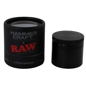 RAW GRINDER X HAMMERCRAFT NEGRO 63MM 4 PARTES (L)