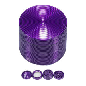 GRINDER METAL ONDAS 50MM 4 PARTES MORADO