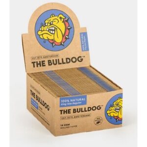 THE BULLDOG PAPEL KING SIZE REGULAR 100% NATURAL (50 LIBRILLOS)