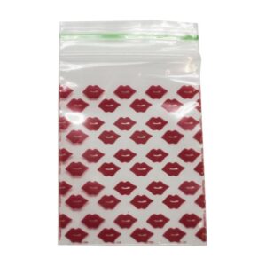 BOLSA ZIP IMPRESA DECORADA LABIOS 40 MMX60MM 100 UD