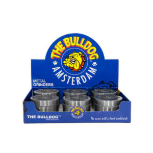 THE BULLDOG GRINDER METÁLICO 4 PARTES PLATEADO (6 UNIDADES)