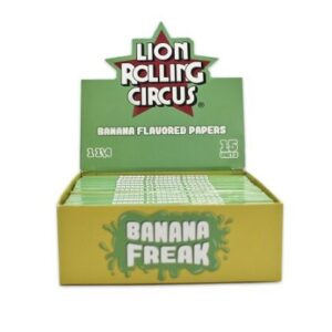 LION ROLLING CIRCUS PAPEL SABOR BANANA FREAK 1 1/4 (15UD/DISPLAY-33PAPELES/LIBRILLO)