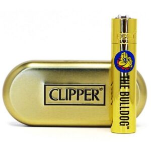 THE BULLDOG DISPLAY CLIPPER METAL DELUXE ORO  + CAJA INCLUIDA