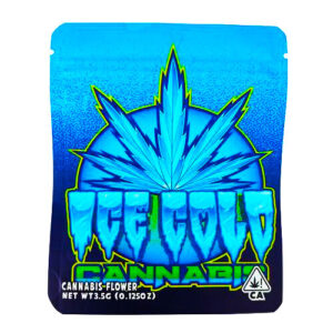 BOLSA ZIP ALUMINIO 3.5GR "ICE COLD CANNABIS" (50 UNIDADES)