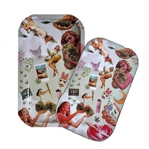 BANDEJA METALICA + TAPA CLUB GOOD GIRLS SMOKER (27X16CM)