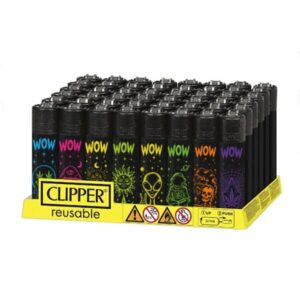 DISPLAY ENCENDEDOR CLIPPER DECORADOS "PSYCHO WEED WOW" 48UDS