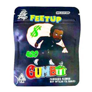 BOLSA ZIP ALUMINIO 1.5GR "GUMBO FEETUP 420" (48 UNIDADES)