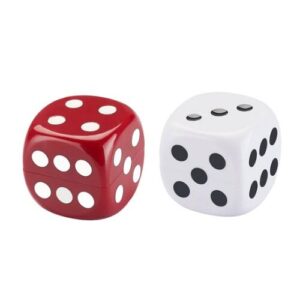 CHAMP HIGH GRINDER PLÁSTICO "CASINO DICE" 3 PARTES 45MM (COLORES VARIADOS SEGÚN DISPONIBILIDAD)