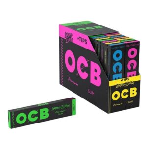 OCB PREMIUM SLIM+TIPS "EDICIÓN LIMITADA FLUOR" (24 LIBRILLOS+TIPS)